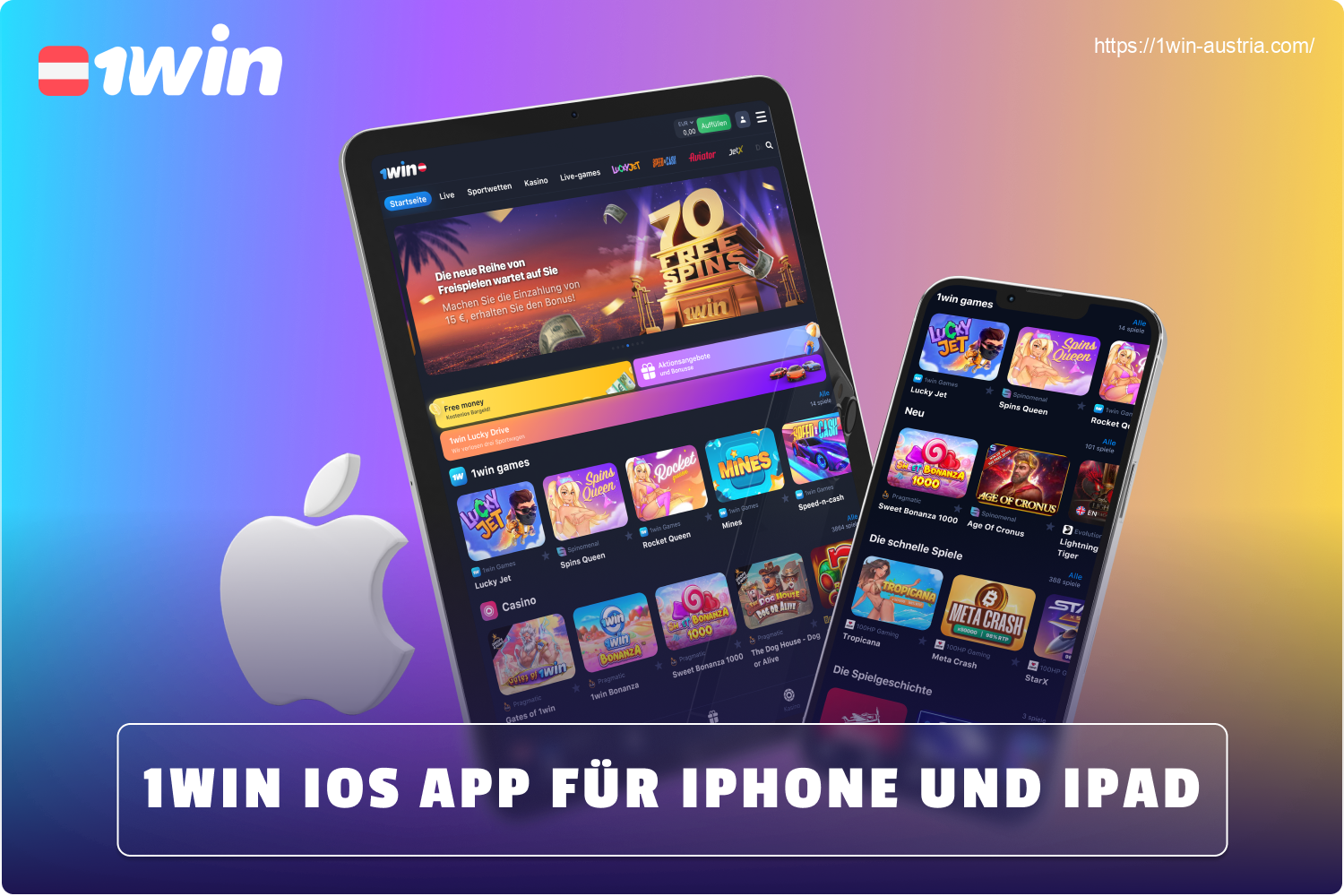 Österreicherinnen und Österreicher können die neueste Version der 1win bet App für iOS herunterladen und installieren und von unterwegs wetten