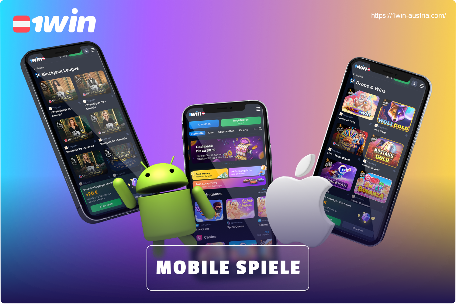 Nutzer aus Österreich können die 1win App kostenlos auf ihr Smartphone laden und jederzeit und überall spielen