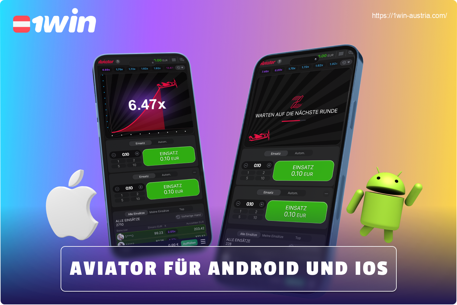 Um 1win Aviator auch unterwegs genießen zu können, laden Sie die kostenlose 1win Mobile App für Android oder iOS herunter