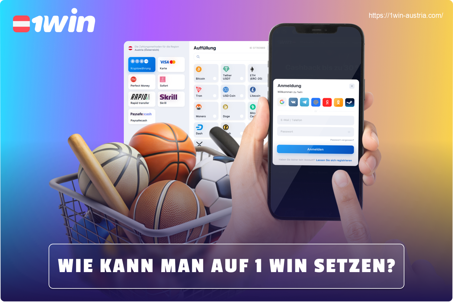 Um bei 1win wetten zu können, müssen sich Spieler aus Österreich in ihr Konto einloggen, eine Einzahlung vornehmen und ein Spiel auswählen