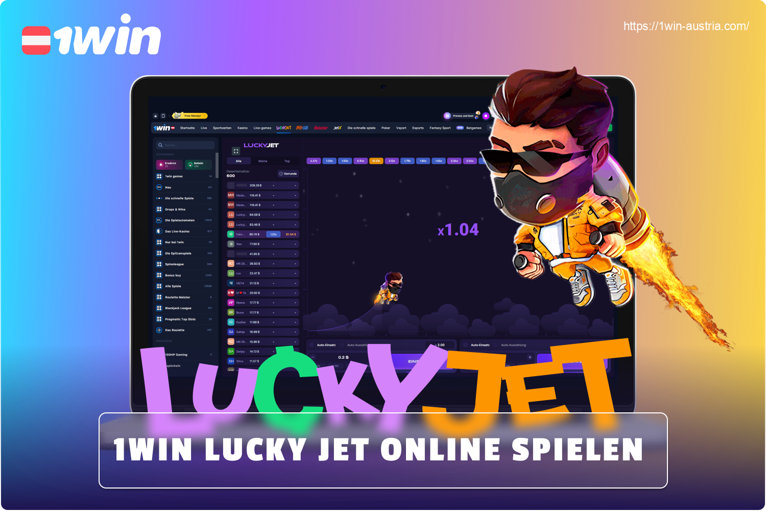 Lucky Jet 1win bietet eine einzigartige Kombination aus Glücksspiel und Strategie und ist damit eine hervorragende Wahl in der Welt der Online-Casinospiele in Österreich