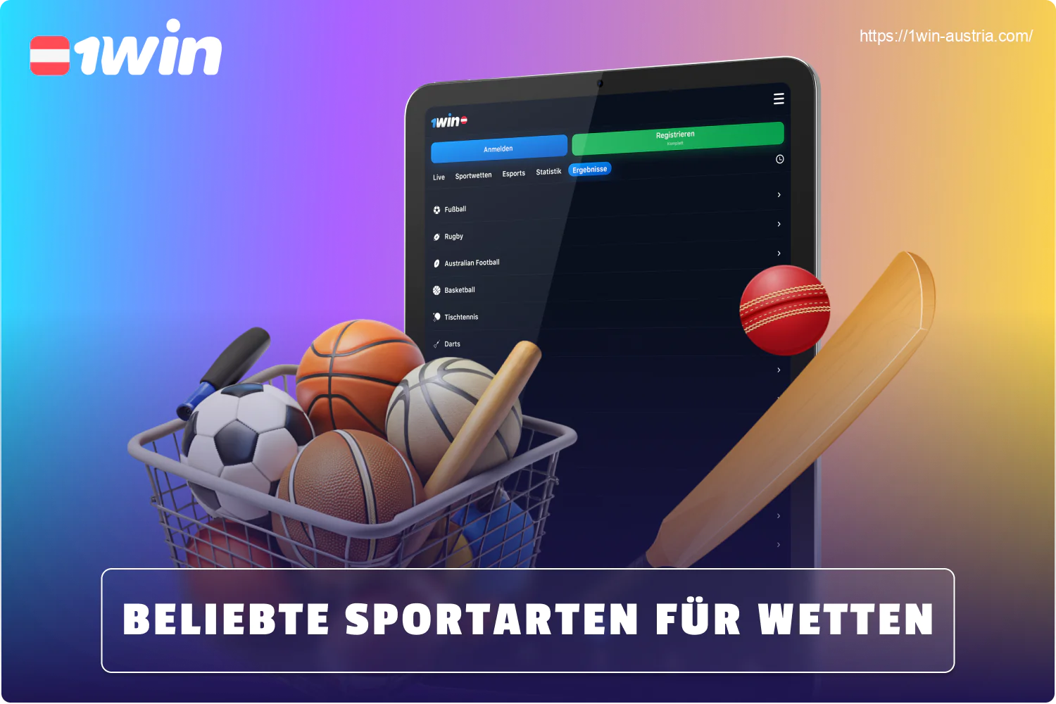1win Sportwetten bietet mehr als 30 verschiedene Sportarten für Wettende aus Österreich