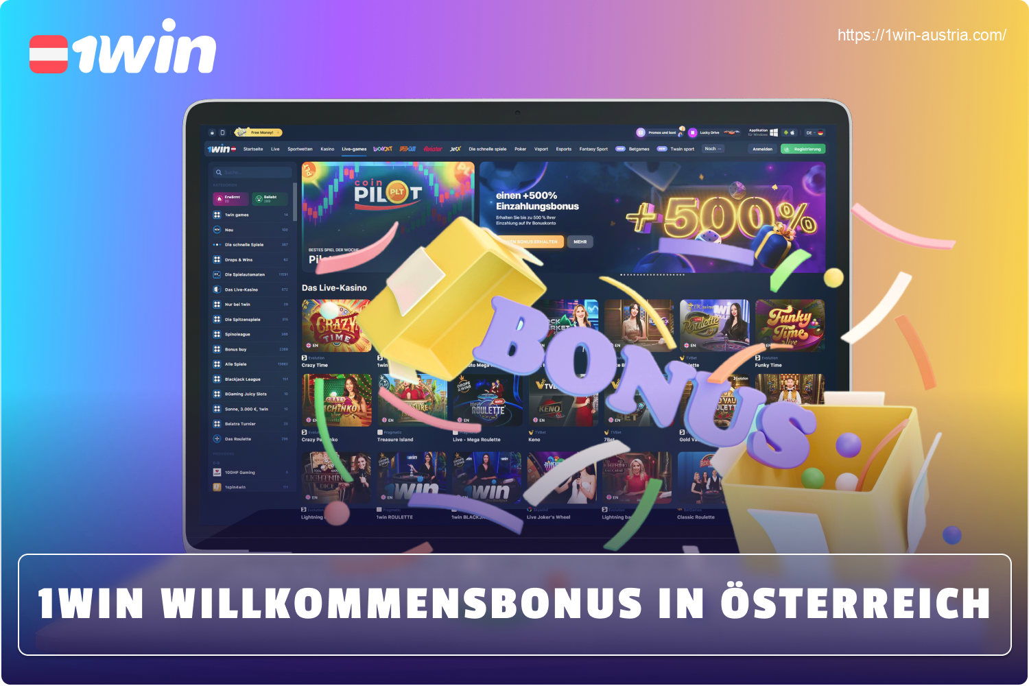 Alle neuen Spieler aus Österreich, die zum ersten Mal ein Konto auf der Webseite oder in der mobilen Anwendung erstellen, können den 1win Willkommensbonus aktivieren